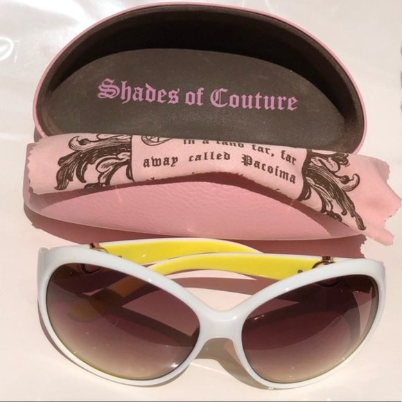 Vintage “Shades of Couture”  Juicy Couture sunglasses 🕶 White and Yellow - Picture 6 of 8